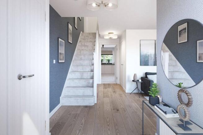 An inviting arrival space that reflects the quality and comfort found throughout the home