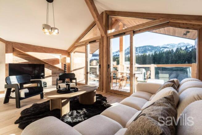 Living room penthouse Courchevel Moriond Belvédè