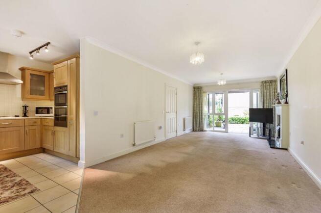 Living/dining room through to kitchen