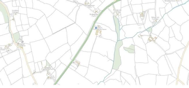 Location (Blue X)