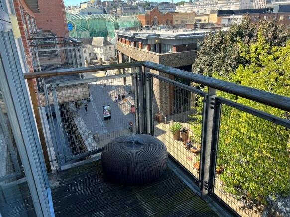 Sunny private balcony with stunning city views...