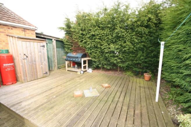 Decked patio