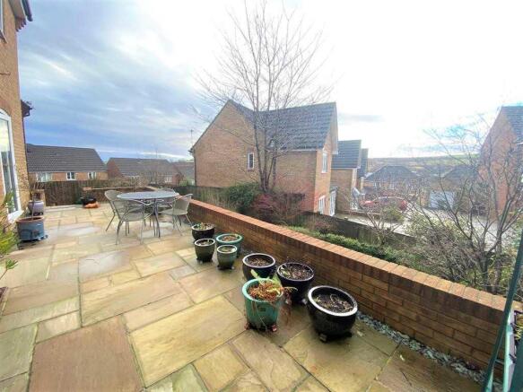 Rear decked patio