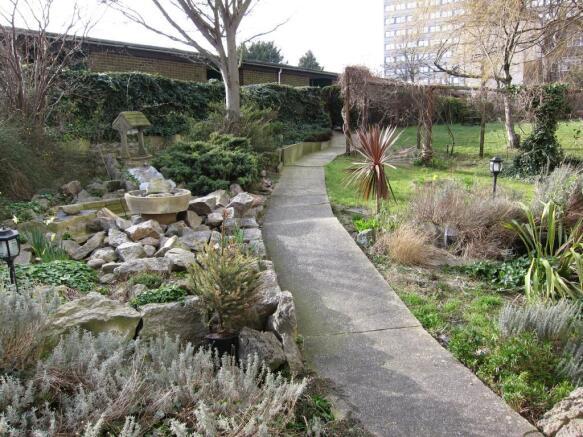 Path leading to the rose garden