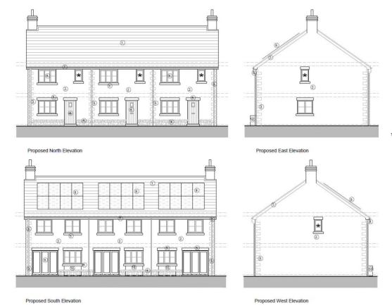 Front, Rear, Side Elevation