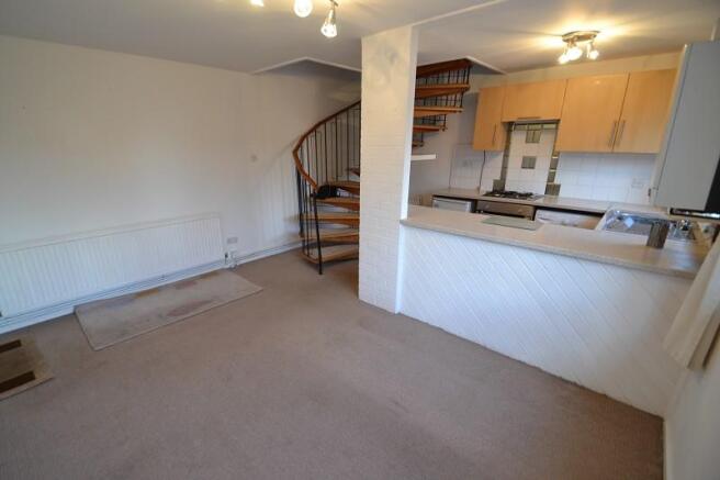 Open-plan lounge and kitchen