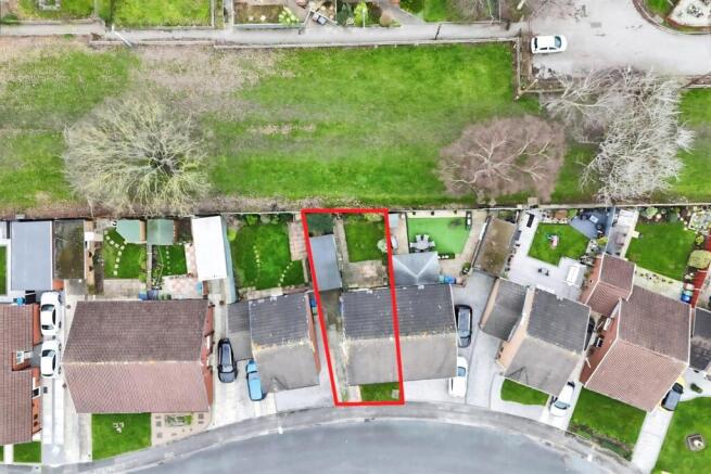 Aerial view of the property