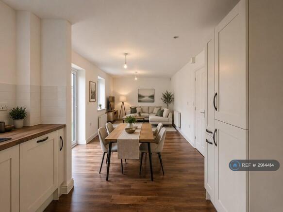 Open Plan Kitchen/Dining (Virtually Staged)