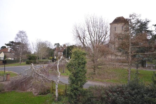 View towards church