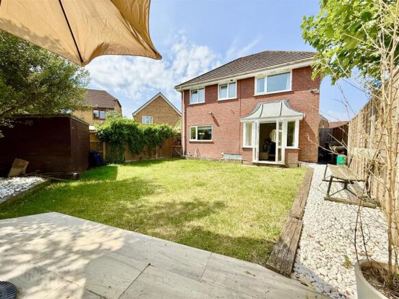 rear aspect and garden