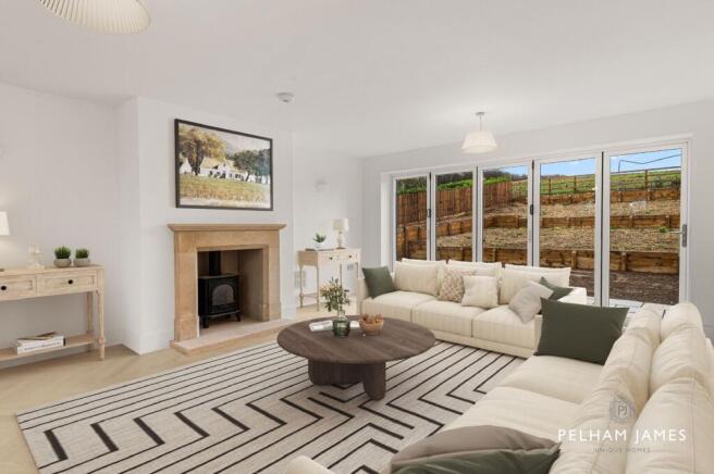 Sitting Room, Millfield House, Corby Glen (virtually staged)