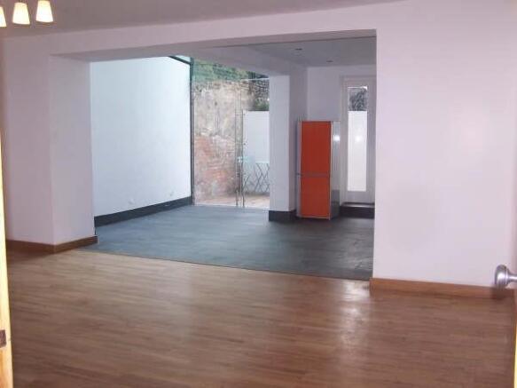 Lounge into kitchen