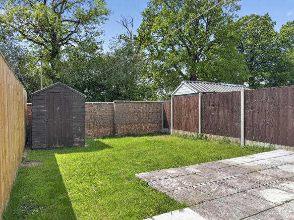 Enclosed Rear Garden with Shed