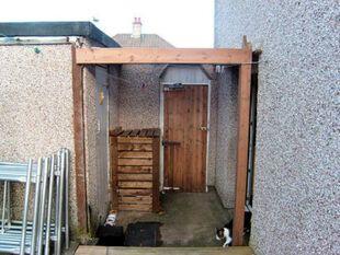 Rear porch and Shed
