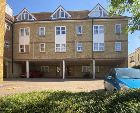 rear of the block showing the parking space