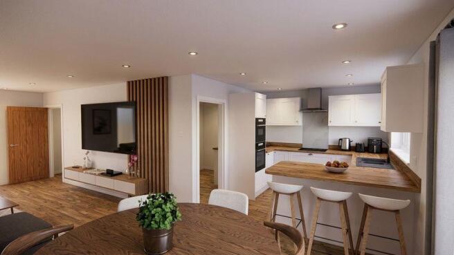 kitchen to lounge/diner