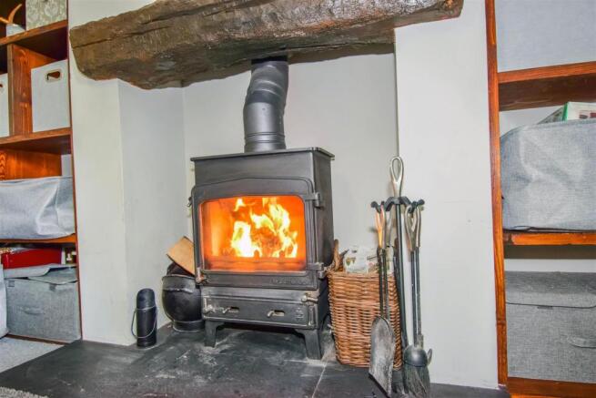 The multi fuel stove in the lounge