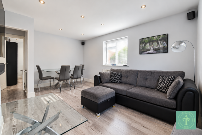 Bright Minimalist Open-Plan Living Room