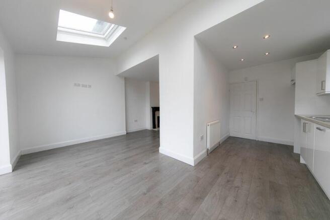Open plan kitchen, living and dining ...