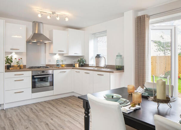 Craigend 3 bedroom home, open-plan kitchen/dining room