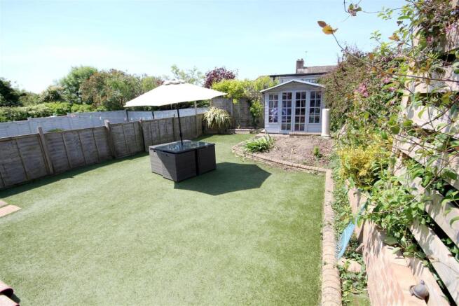 Westerly facing rear garden