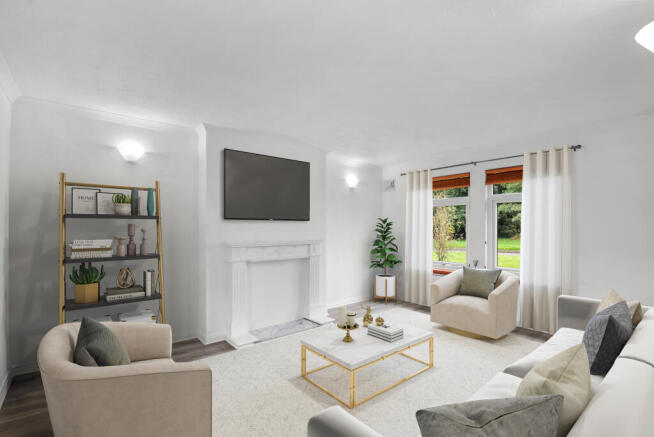 Living room - virtually staged