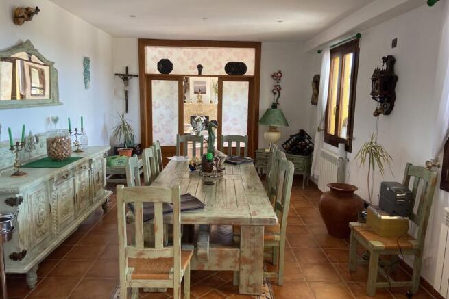 View to the living and dining area