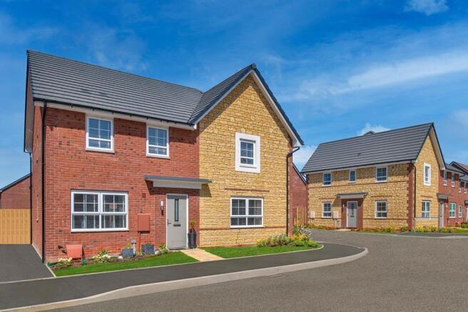 Outside view of the Maidstone and Moresby. 3 bed homes. Mill Brook.