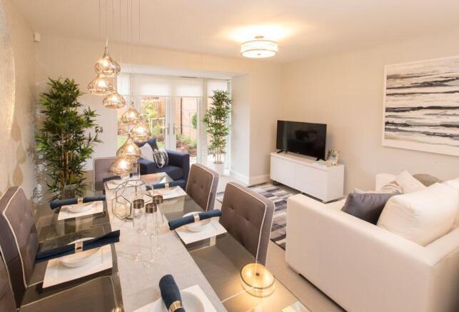 Open plan family dining room