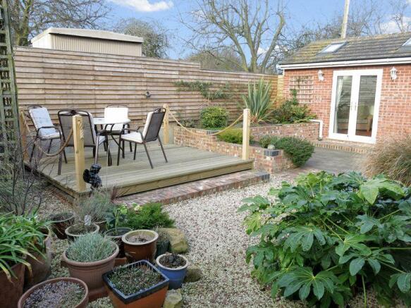 Decked patio area
