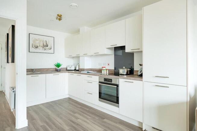 Seamlessly designed kitchen - typical Taylor Wimpey apartment