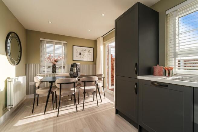 Interior view of the kitchen & dining space in our Moresby home