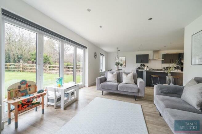 Open plan living dining kitchen