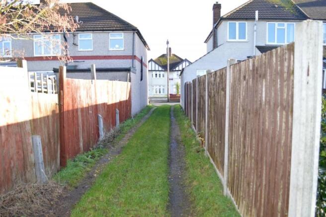 Side road to garage