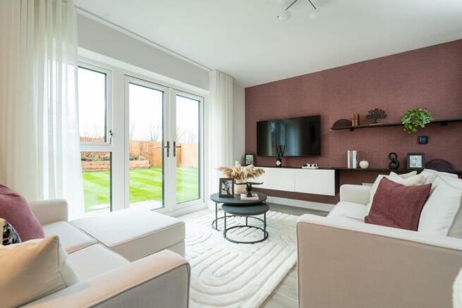 Triple glazed French doors to the garden