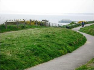 View from cliff top