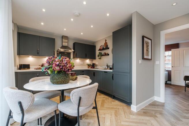 Interior view of the kitchen & dining in our 2 bed Linstead