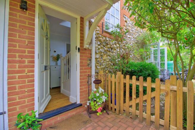 Side path to front door