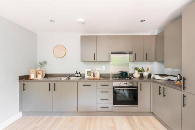 Kitchen of a typical Taylor Wimpey apartment