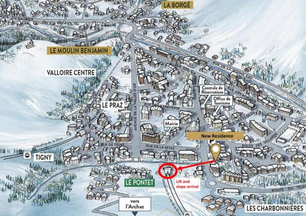 Ski in and out apart