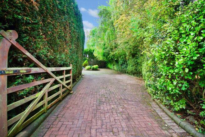 Gated entrance to the driveway