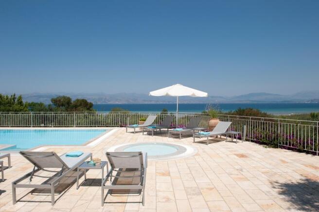 Pool terrace to view