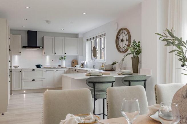 Open plan kitchen-dining area