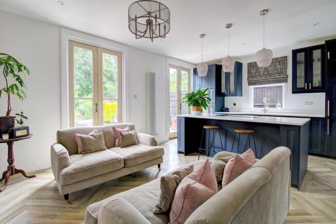 Open Plan Kitchen & French Doors