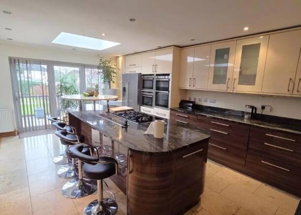 Marble worktops in kitchen area