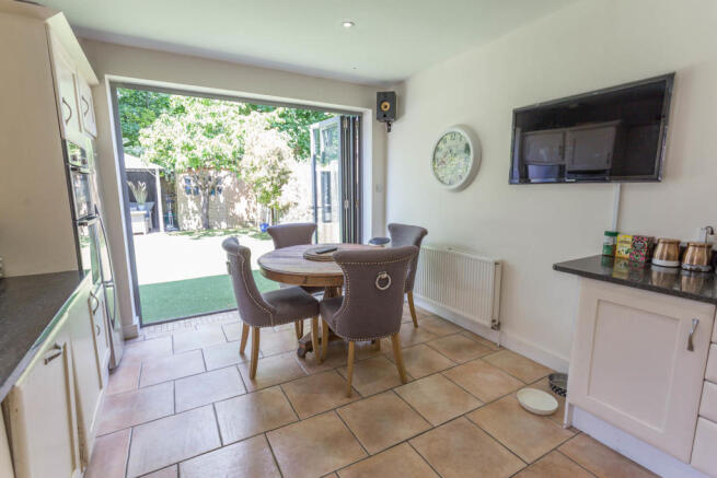 dining area with bi-folds