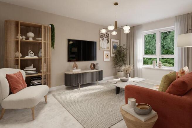 Dual aspect windows let in lots of natural light