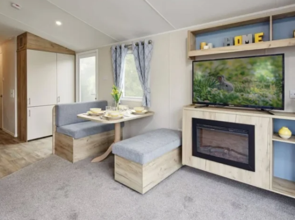 Bright open plan lounge inside the Willerby Linwoo
