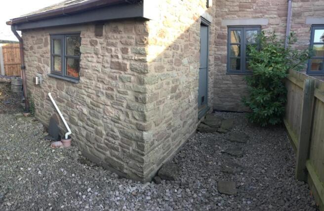 Rear of property