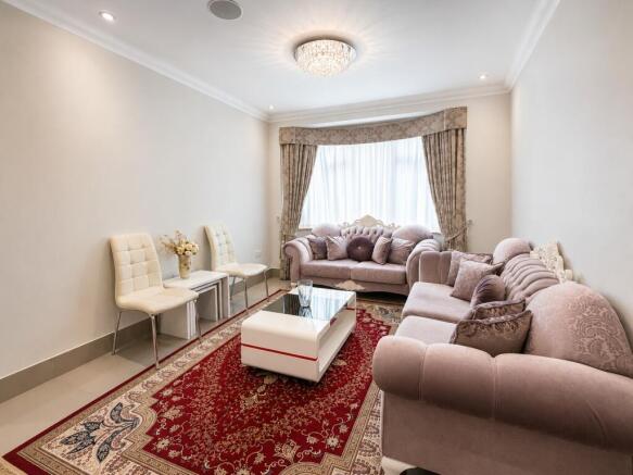 Elegant living space with plush seating...